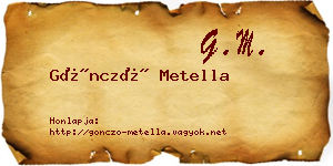 Göncző Metella névjegykártya