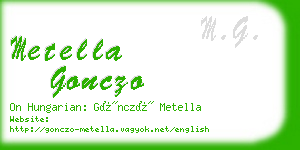 metella gonczo business card